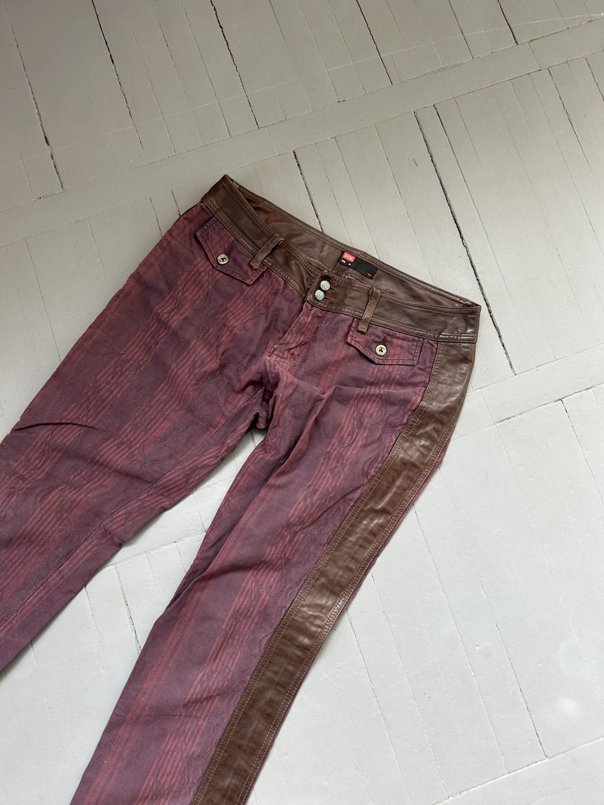 Diesel Diesel pants leather vintage Size 28" / US 6 / IT 42 - 2 Thumbnail