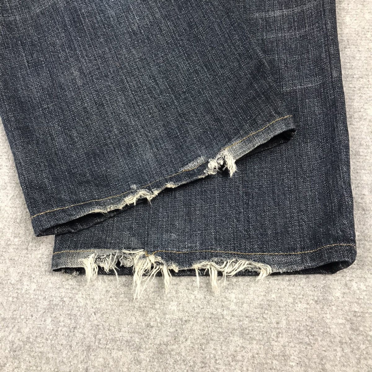 JAPANESE DENIM STYLE EMBROIDERY ART BAGGY PANTS