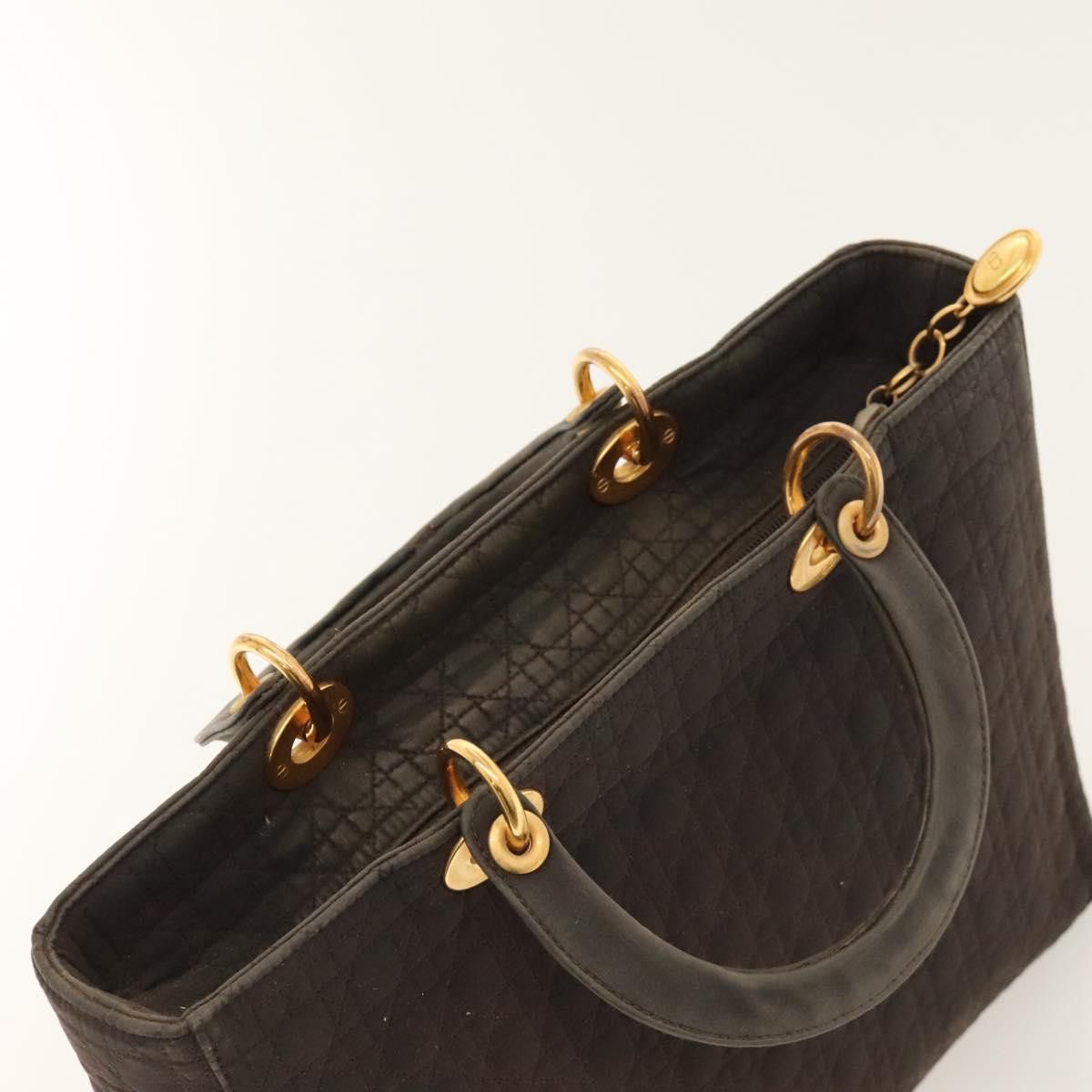 Dior DIOR Canage Hand Bag Nylon Brown Gold Size ONE SIZE - 6 Thumbnail