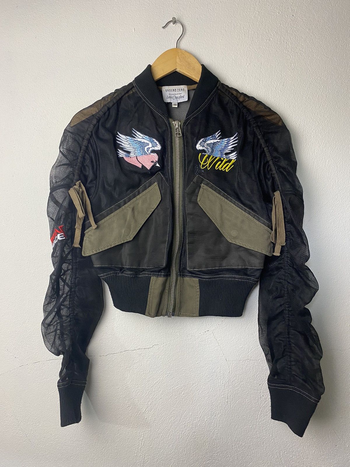 image of Ground Zero X Lane Crawford - Bomber Jacket in Black, Women's (Size XS)