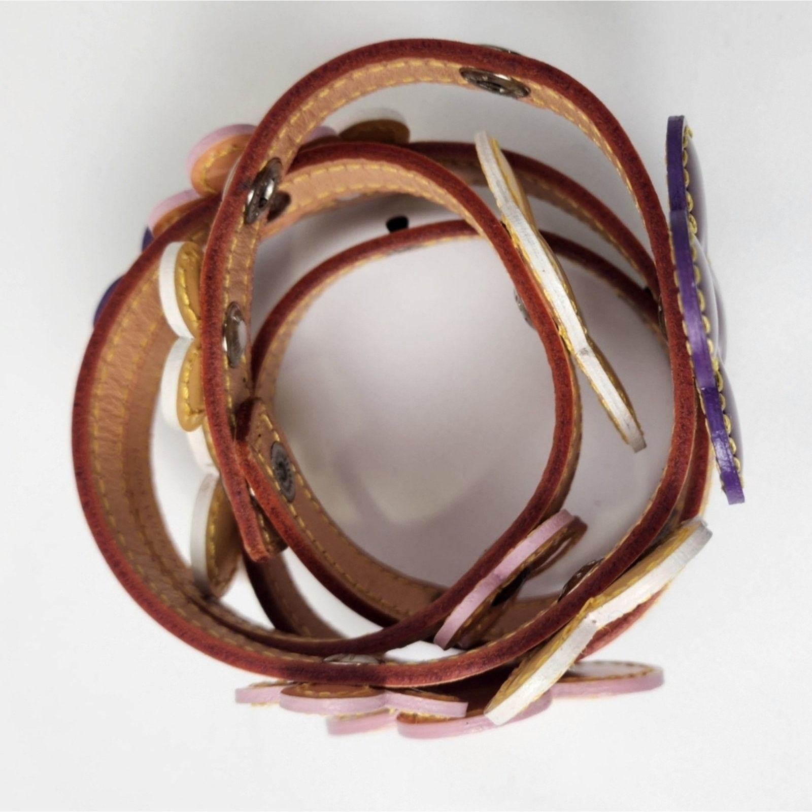 Louis Vuitton Authentic Louis Vuitton Vernis Fleur Double Wrap Bracelet Size ONE SIZE - 12 Thumbnail