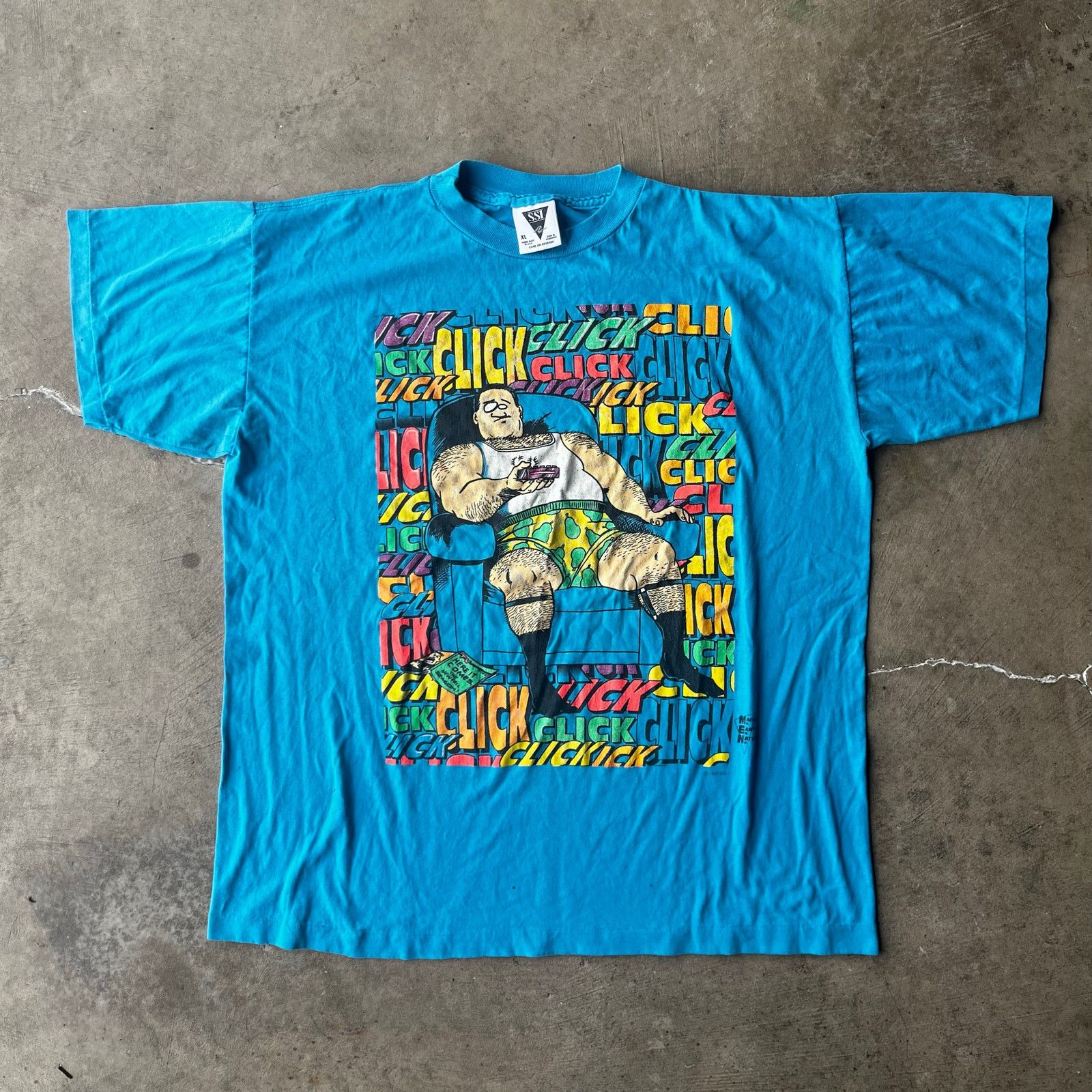 Vintage VINTAGE 1991 SSI MACHO EARTH NATIVES TV CLICK TEE SHIRT XL Size US XL / EU 56 / 4 - 1 Thumbnail