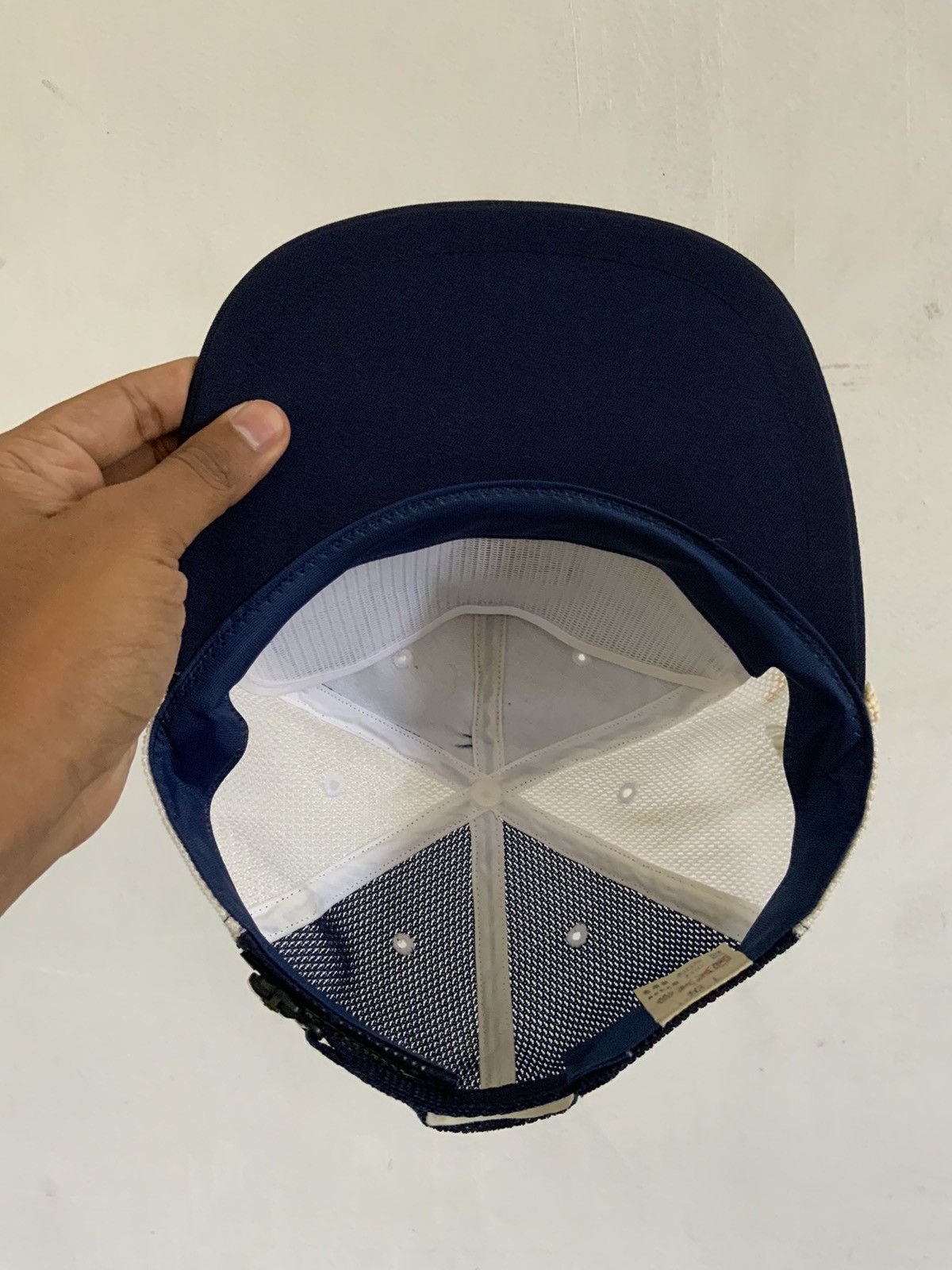 Japanese Brand Vintage Indigo K.H.B.H Trucker Hat Size ONE SIZE - 7 Thumbnail
