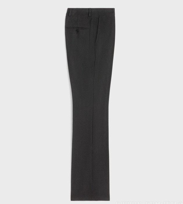 Celine o1bcso1str0824 Flared Cropped Pants in Black Size US 28 / EU 44 - 2 Thumbnail