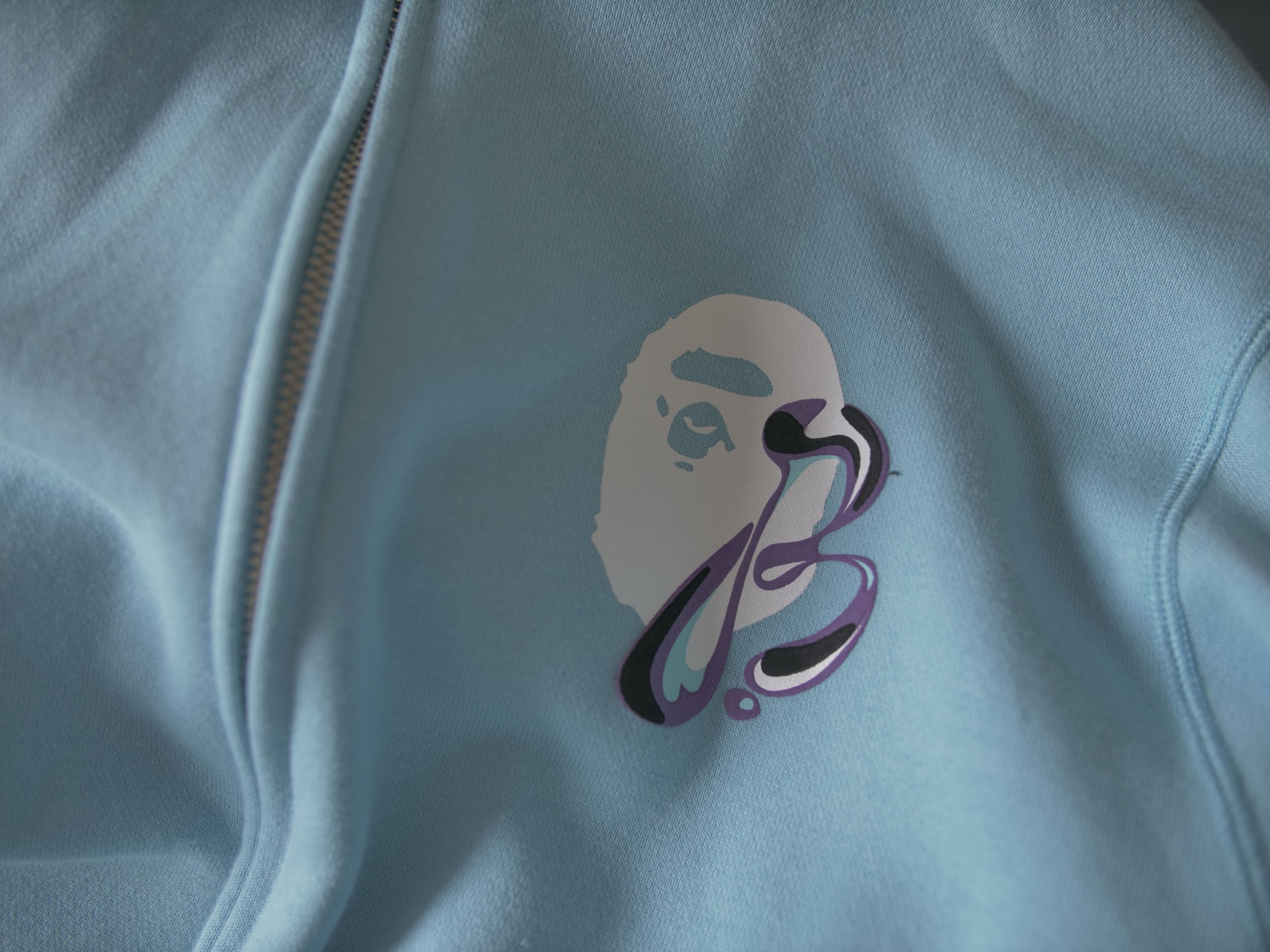 Bape Marble Camo Liquid College Full Zip Hoodie Size US L / EU 52-54 / 3 - 5 Thumbnail