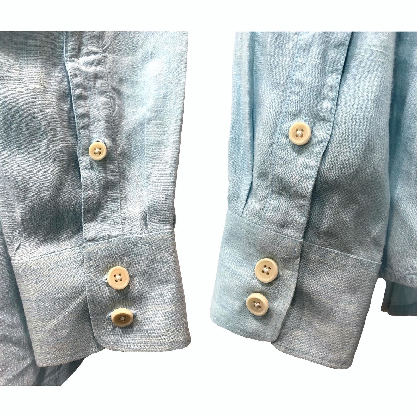 Tommy Bahama Tommy Bahama Relax Button Down Light Blue LINEN Shirt | XL Size US XL / EU 56 / 4 - 6 Thumbnail