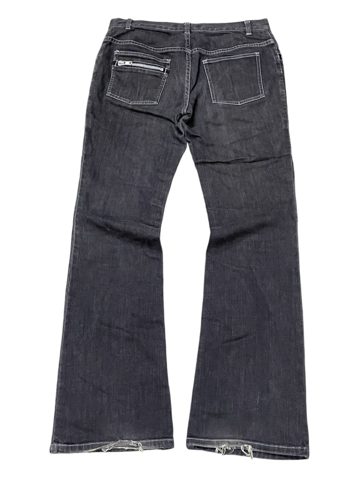 Hysteric Glamour × Marc Jacobs Archive 2000 Marc Jacobs Flared Bush Pocket Zipper Jeans Size US 30 / EU 46 - 2 Thumbnail
