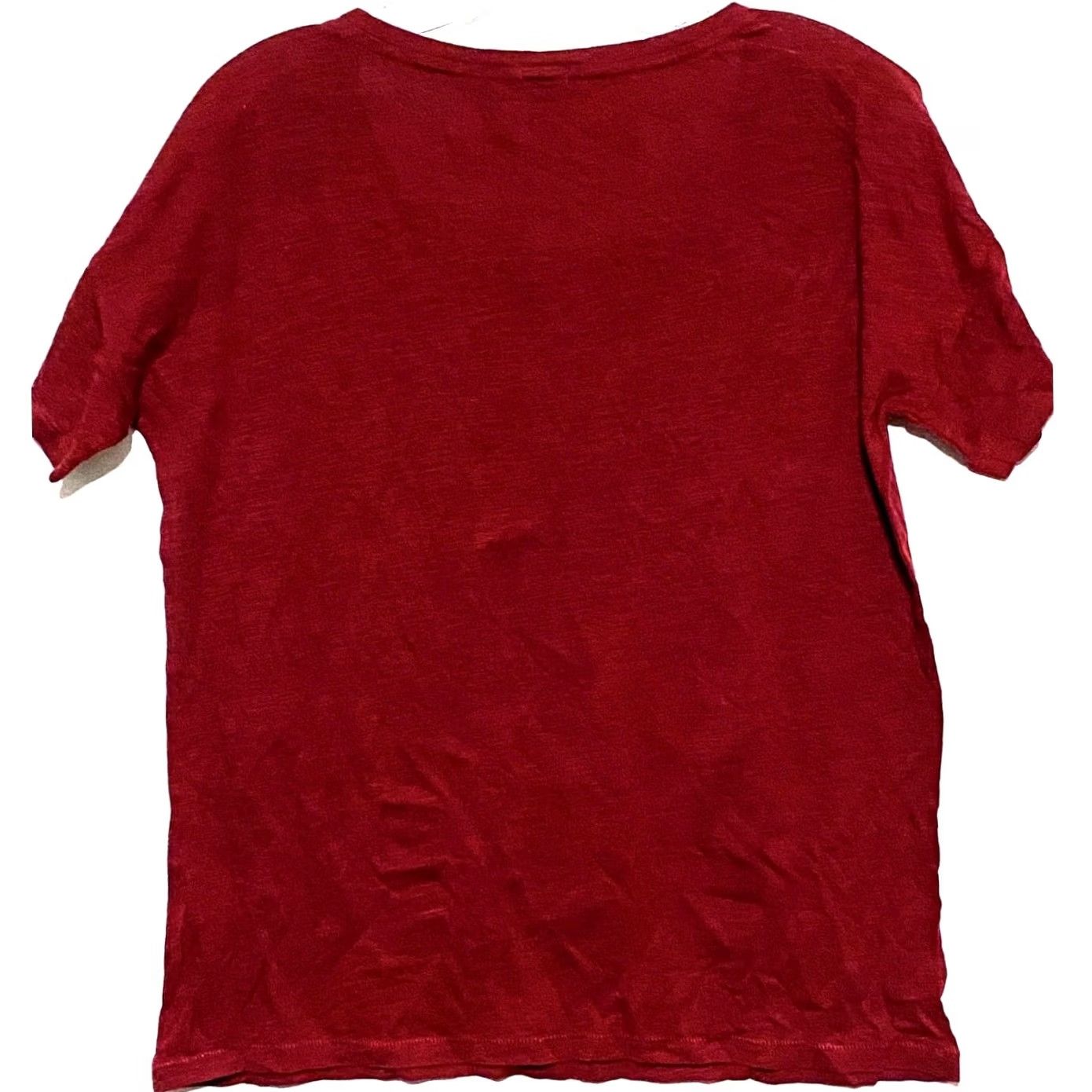 J.Crew J.CREW T-Shirt Womens M Christmas Party Joy Holiday Cheer Burgundy Red 60% Cotton 40% Modal NWT Casual Soft Short Sleeve Crew Neck Satin Tagless? Size M / US 6-8 / IT 42-44 - 3 Thumbnail