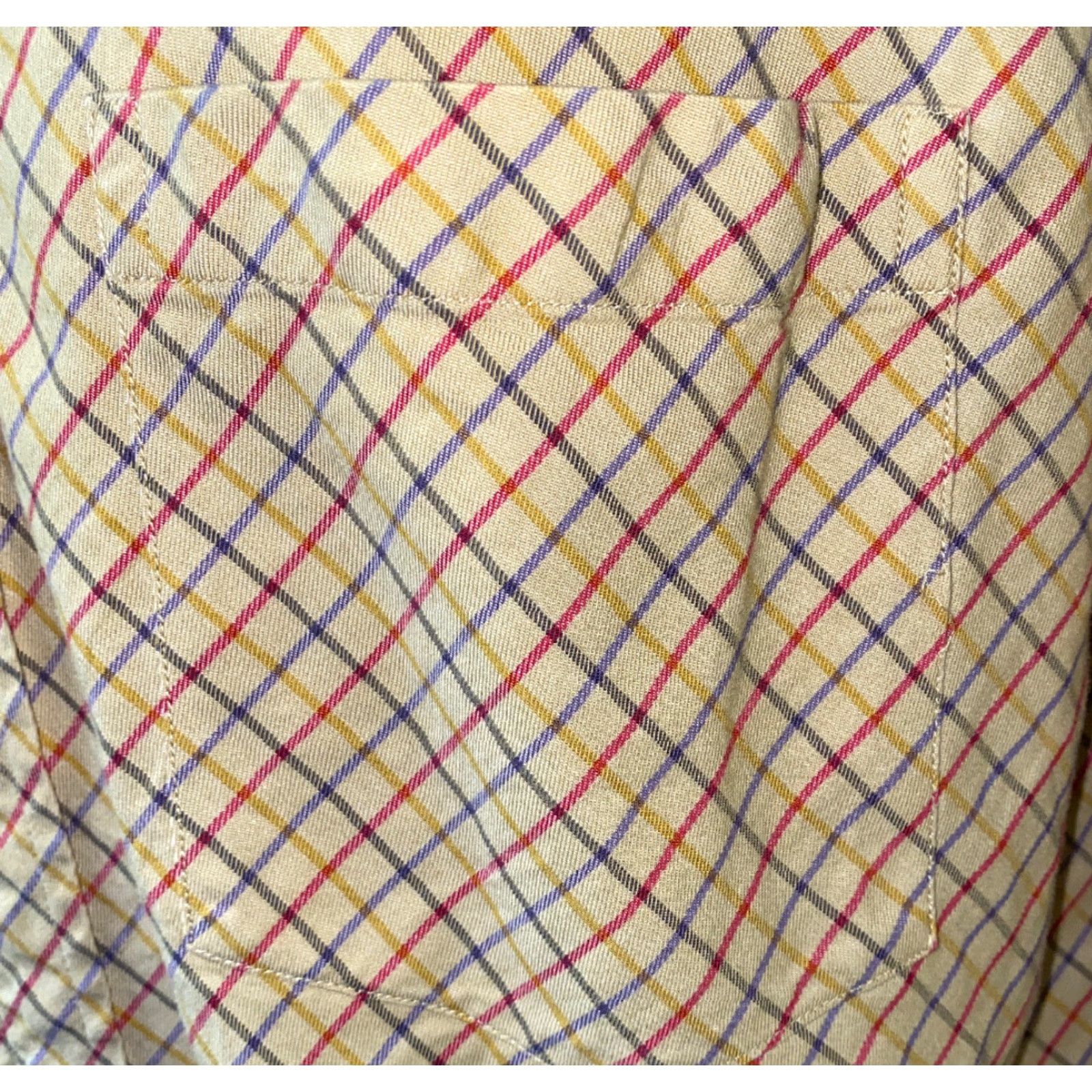 Robert Graham Robert Graham Shirt Mens Long Sleeve Button-Up Beige Checkered Size L Flip Cuff Casual Shirt Size US L / EU 52-54 / 3 - 6 Thumbnail