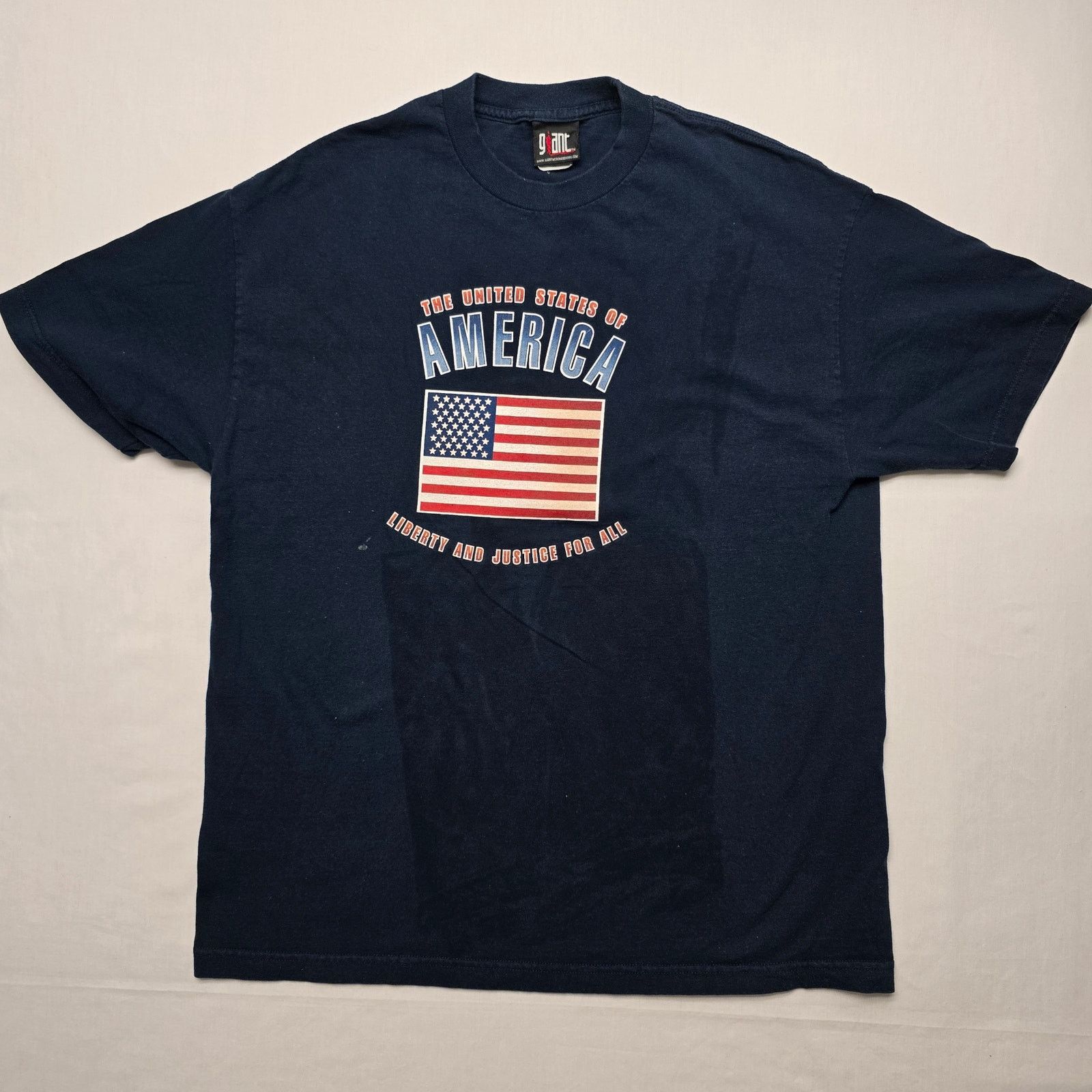 Vintage Vintage Giant United States Of America USA Flag Blue XL Tee Size US XL / EU 56 / 4 - 1 Thumbnail