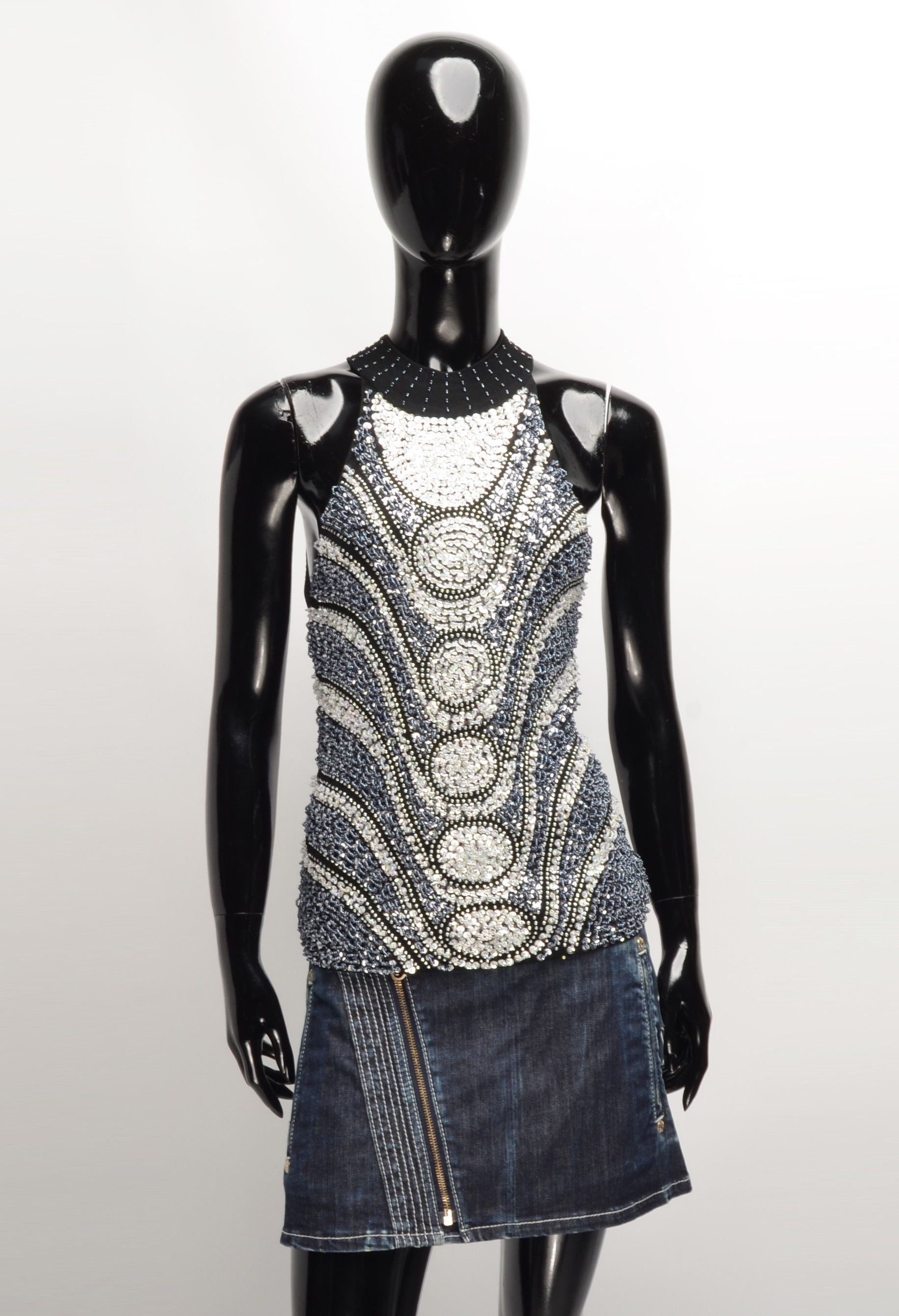Vintage Vintage Angelie Beaded Y2K Glam Top Size S / US 4 / IT 40 - 1 Thumbnail