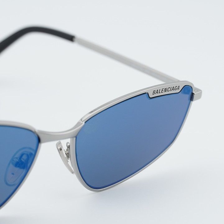 Balenciaga Balenciaga BB0277S 003 Unisex Sunglasses Ruthenium Rectangle Size ONE SIZE - 9 Thumbnail