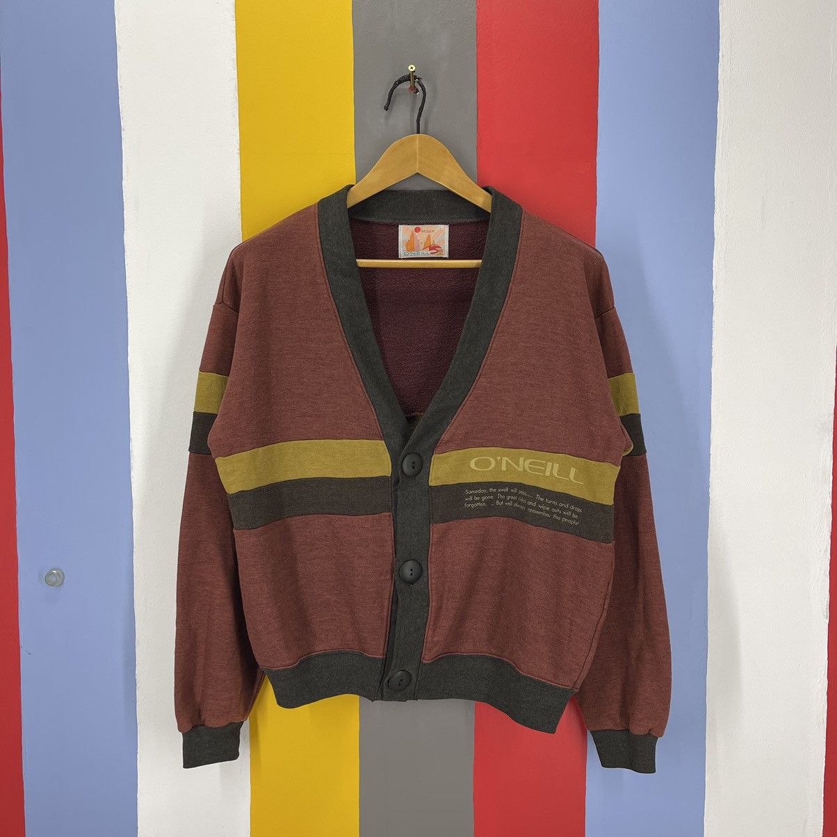 O'Neill ONEILL Button Sweater Rare Design #1397/AW Size US M / EU 48-50 / 2 - 1 Thumbnail