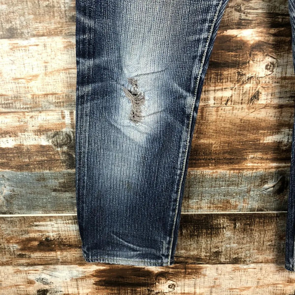 Edition Japan DL Graph Zero Denimio Distressed selvedge Denim Pants #A2073 Size US 33 - 6 Thumbnail