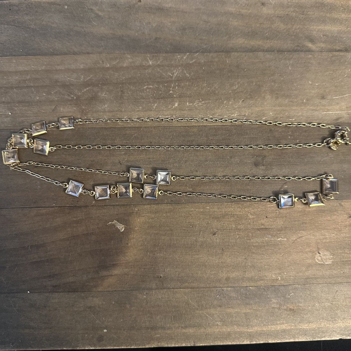 J.Crew J. Crew bezeled crystal chain necklace Size ONE SIZE - 2 Thumbnail
