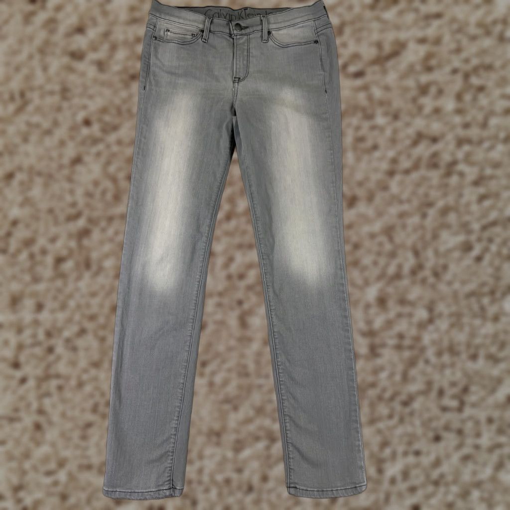 Calvin Klein Calvin Klein Jeans Women 10 Gray Denim Mid Ultimate Skinny Cotton 29x31 Pants Size 32" / US 10 / IT 46 - 1 Thumbnail