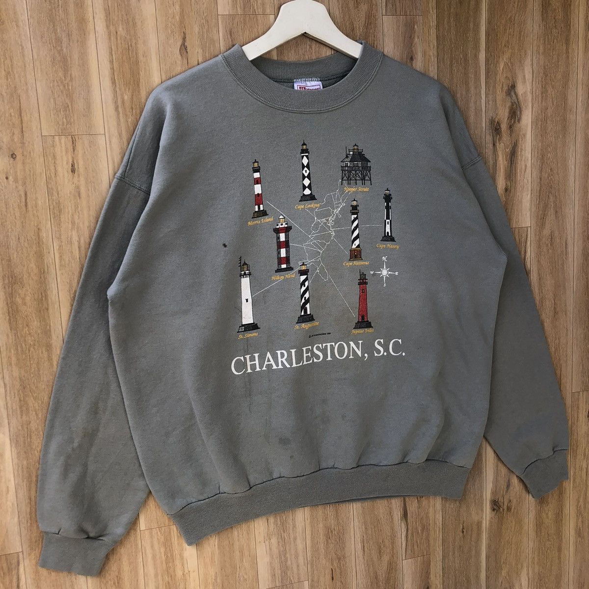 Vintage Vintage Charleston S.C. Pullover Sweatshirt Size US L / EU 52-54 / 3 - 2 Thumbnail