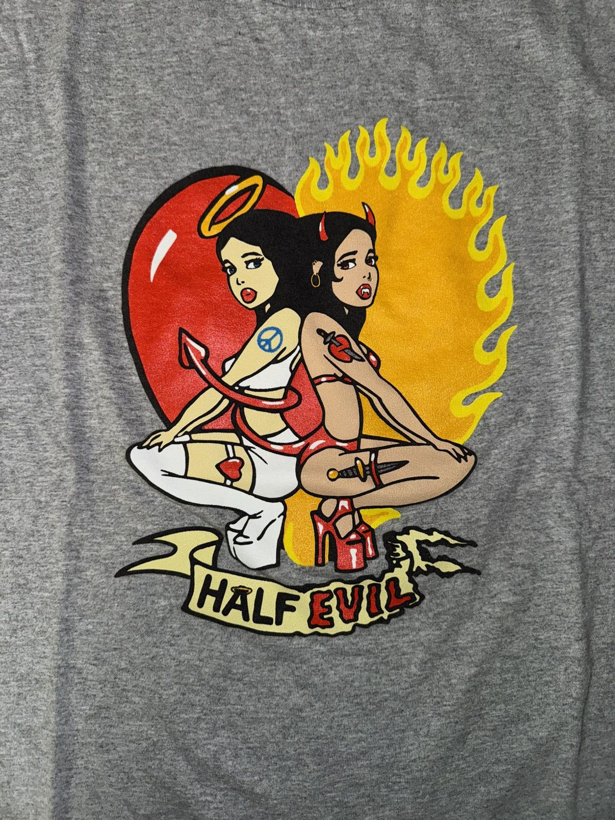 Half Evil Half Evil Angel & Demon Graphic Tee Size US M / EU 48-50 / 2 - 2 Thumbnail