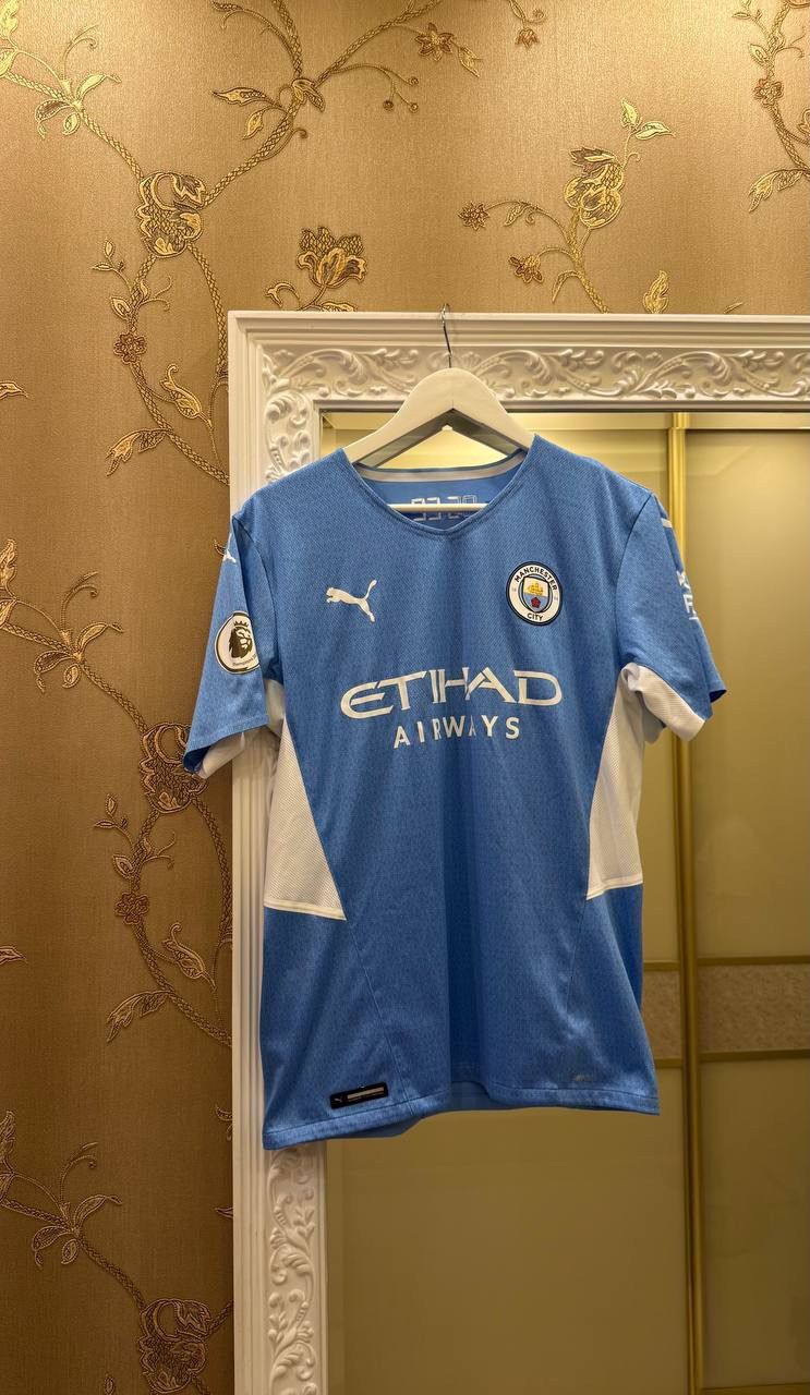 Puma De Bruyne #17 Manchester City 2021/2022 football Jersey Size US L / EU 52-54 / 3 - 1 Thumbnail
