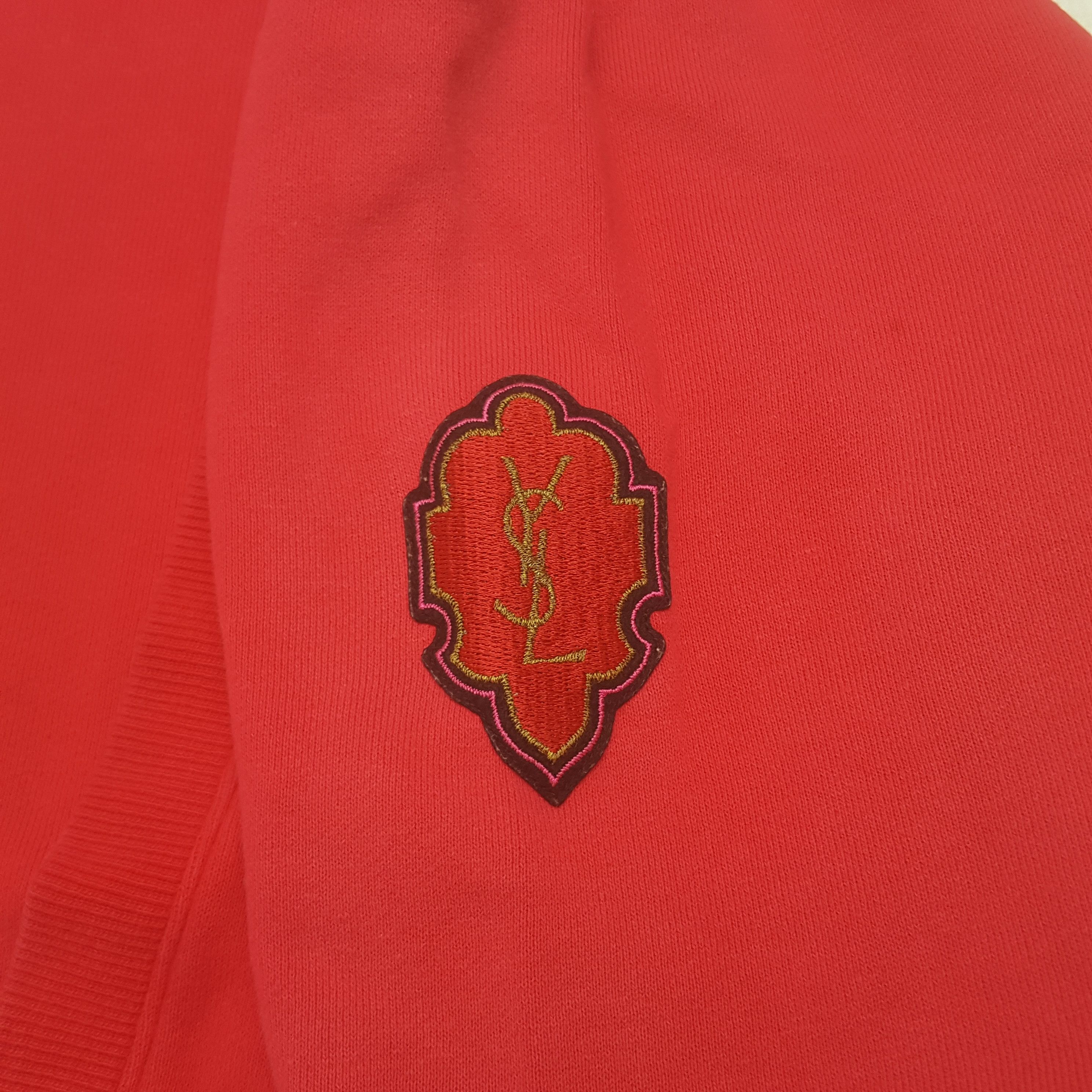 Vintage × Yves Saint Laurent Vintage Yves Saint Laurent Embroidery Logo Sweatshirt Size US L / EU 52-54 / 3 - 6 Thumbnail