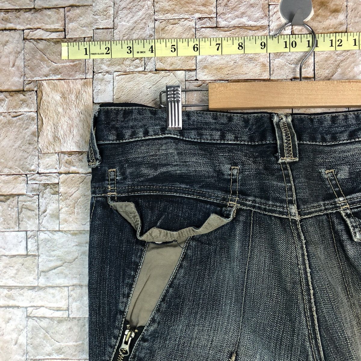 PPFM PPFM Blue Distressed ripped punk Denim Pants #A1040 Size US 33 - 20 Thumbnail
