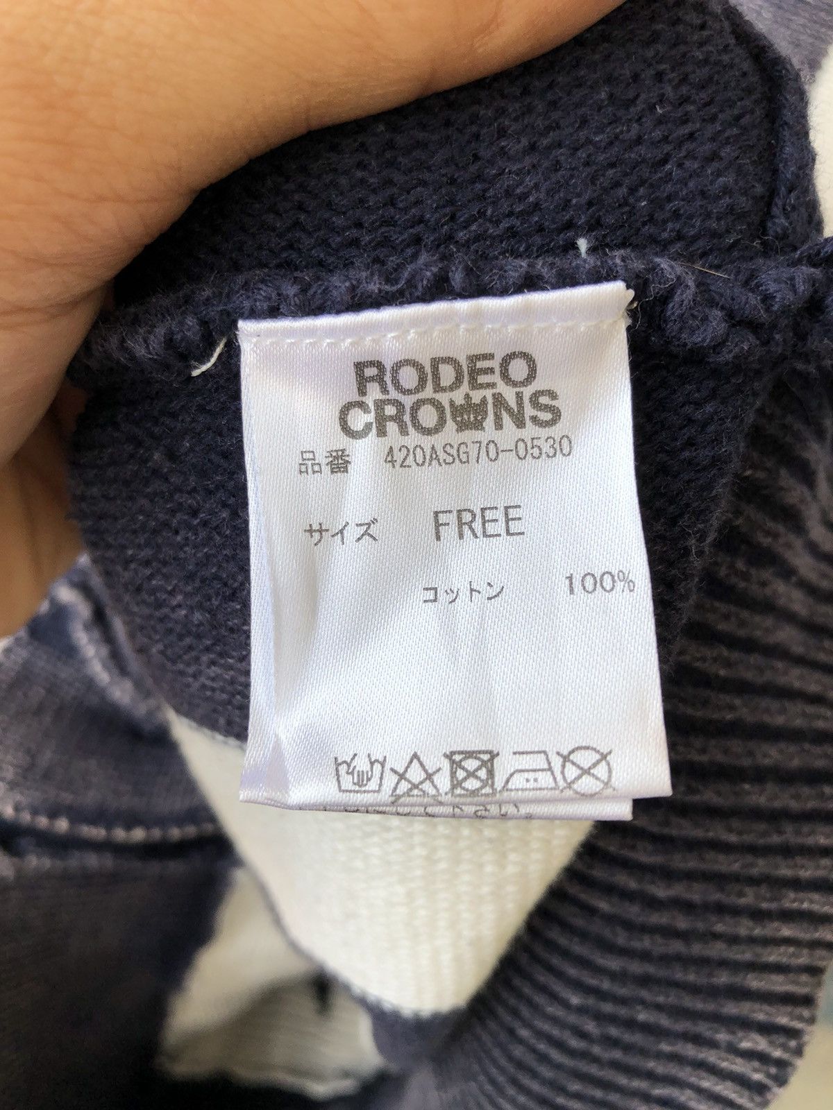 Japanese Brand Rodeo Crowns Japanese Free Size Knit Cardigan Stars Stripes Size US M / EU 48-50 / 2 - 15 Thumbnail