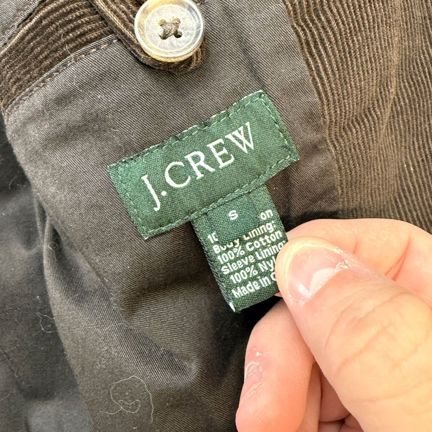 J.Crew VINTAGE J.CREW Blazer Corduroy Single-Breasted Four-Button Notch Brown Mens Small Academia Jacket Coat Vintage Size 36R - 4 Thumbnail