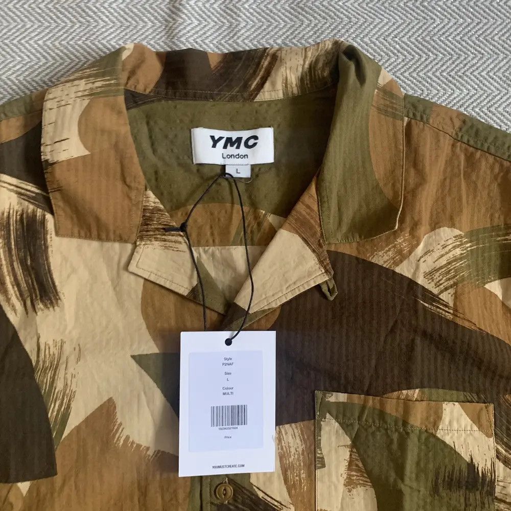 YMC YMC London Malich Shirt Camo Print Seersucker L Size US L / EU 52-54 / 3 - 2 Thumbnail