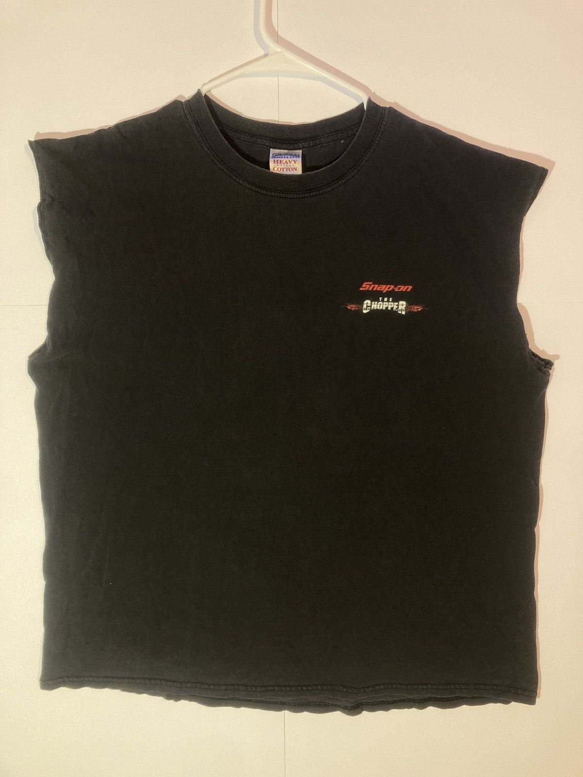Vintage Vintage Snap-on The Chopper Motorcycle Sleeveless Shirt Size US XL / EU 56 / 4 - 2 Thumbnail
