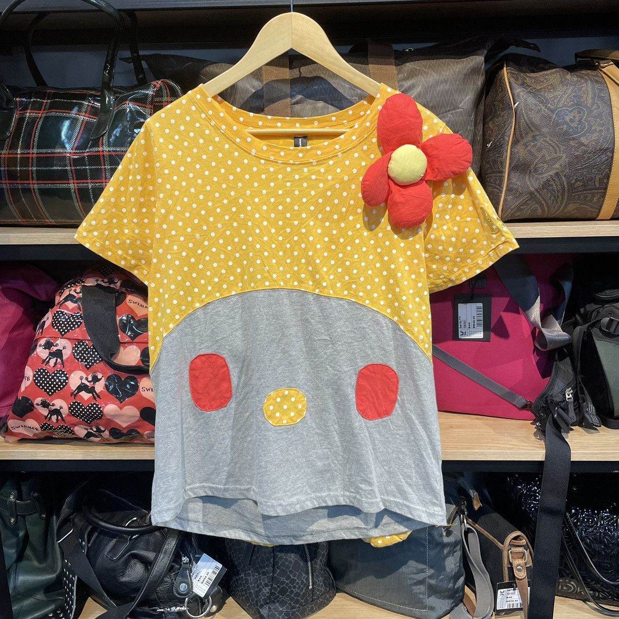 image of Archival Clothing x Issey Miyake Mercibeaucoup By Issey Miyake Tee Shirt in Yellow (Size Medium)