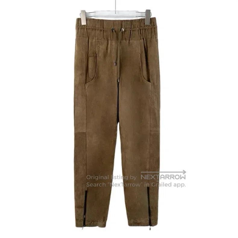 Brunello Cucinelli Brunello Cucinelli Brown Leather Casual Pants. Size US 36 / EU 52 - 1 Thumbnail
