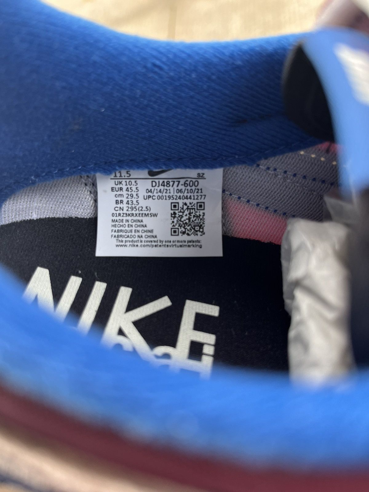 Nike × Sacai × Undercover Nike LD Waffle sacai Undercover Night Maroon Team Royal Size US 11.5 / EU 44-45 - 5 Thumbnail
