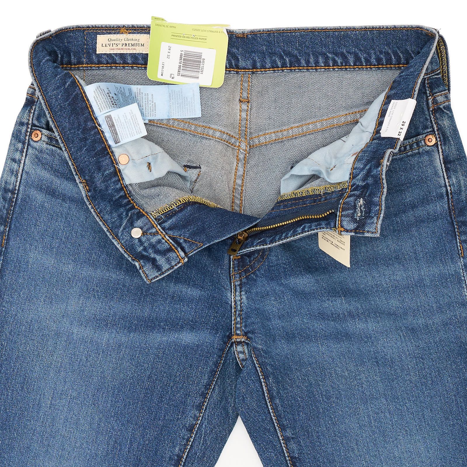 Levi's LEVI'S Premium 511 Slim Flex Eco Lyocell Big E Jeans Size US 29 - 5 Thumbnail