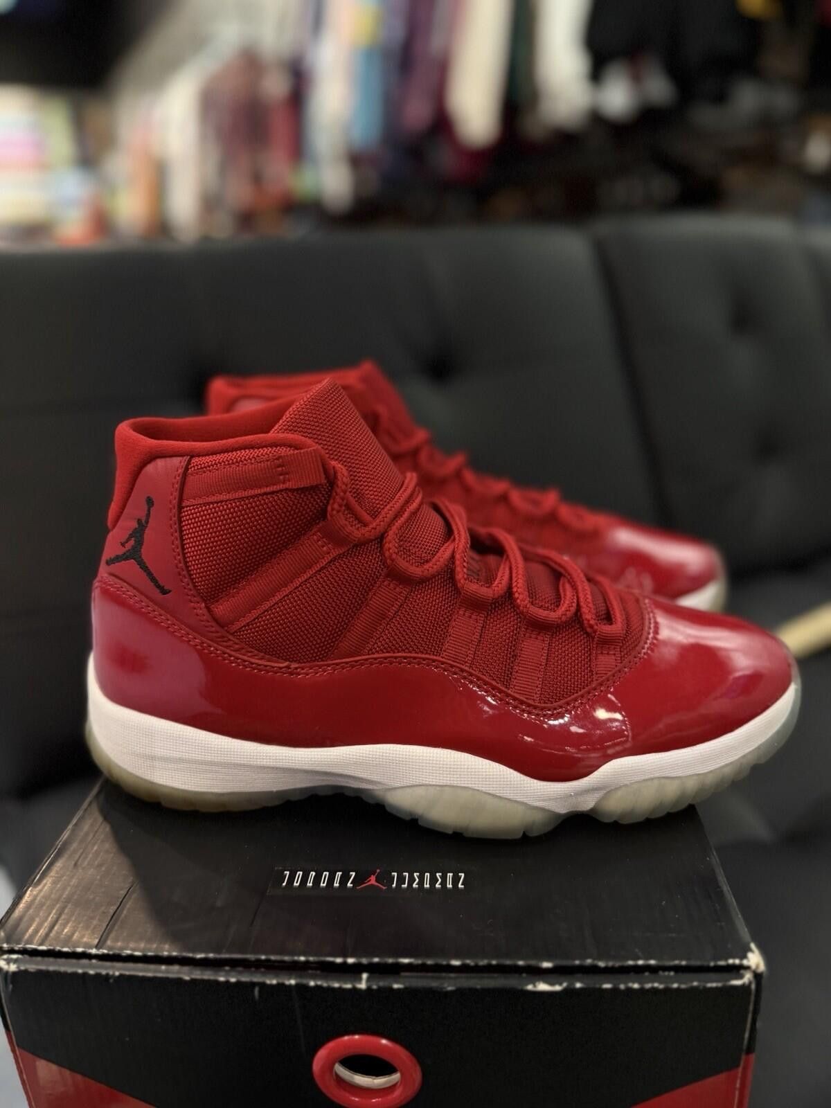 Other Jordan 11 Retro High Win Like 96 Size 10 Pre-Owned Red White Size US 10 / EU 43 - 2 Thumbnail