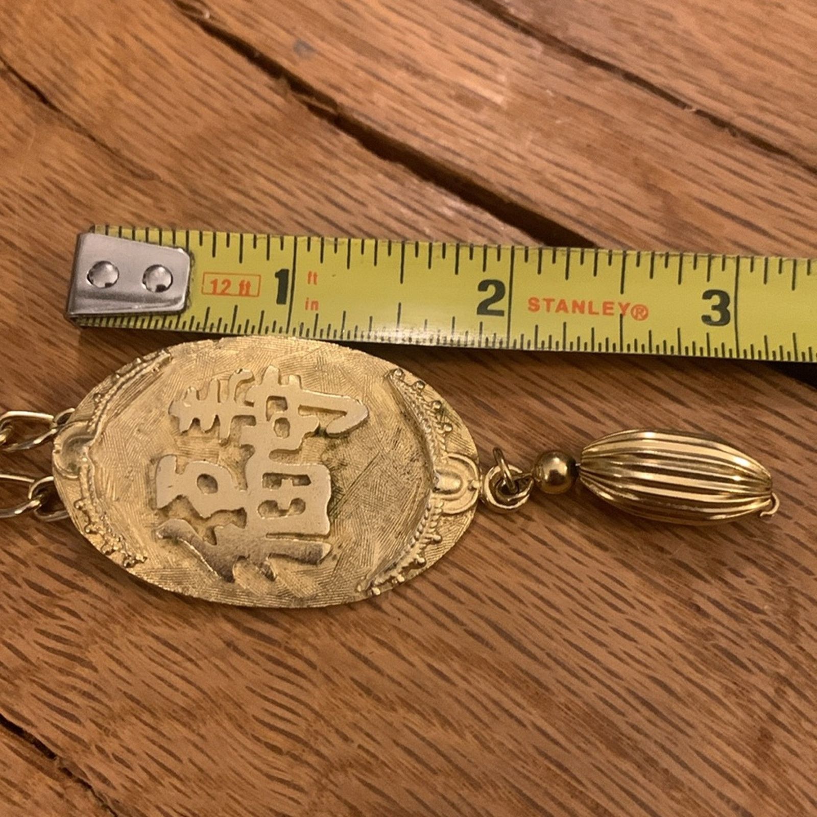 Vintage Chinese golden pendant good luck,prosperity pendant & chain Size ONE SIZE - 10 Thumbnail
