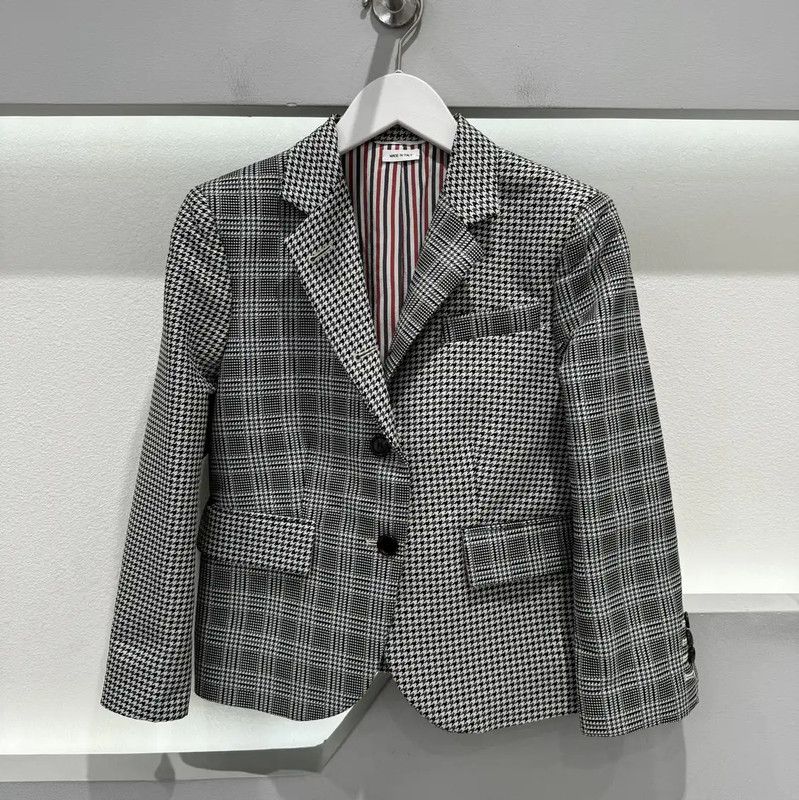 Thom Browne Thom Browne Checked Long Sleeve Outerwear Jacket 0089 Size US M / EU 48-50 / 2 - 1 Thumbnail
