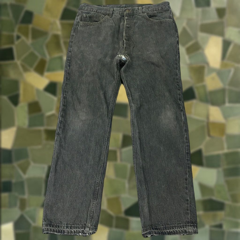 Levi's VINTAGE Levi's 501 Jeans Mens 38x30 Straight Distressed Cotton Denim Gray 90s Size US 38 / EU 54 - 1 Thumbnail