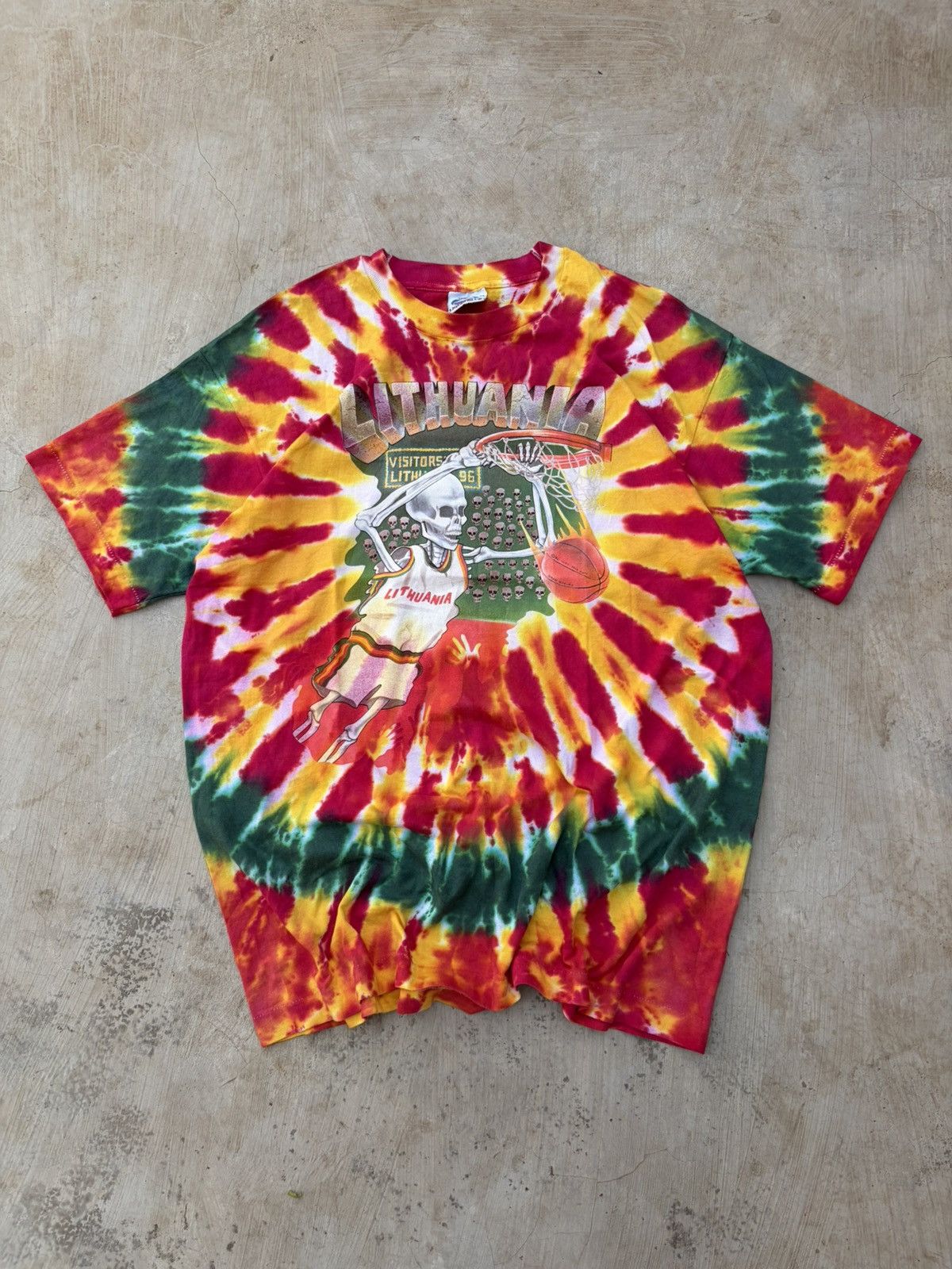 Band Tees Vintage 1992 Lithuania Olympic Basketball Grateful Dead Tee Size US XL / EU 56 / 4 - 1 Thumbnail