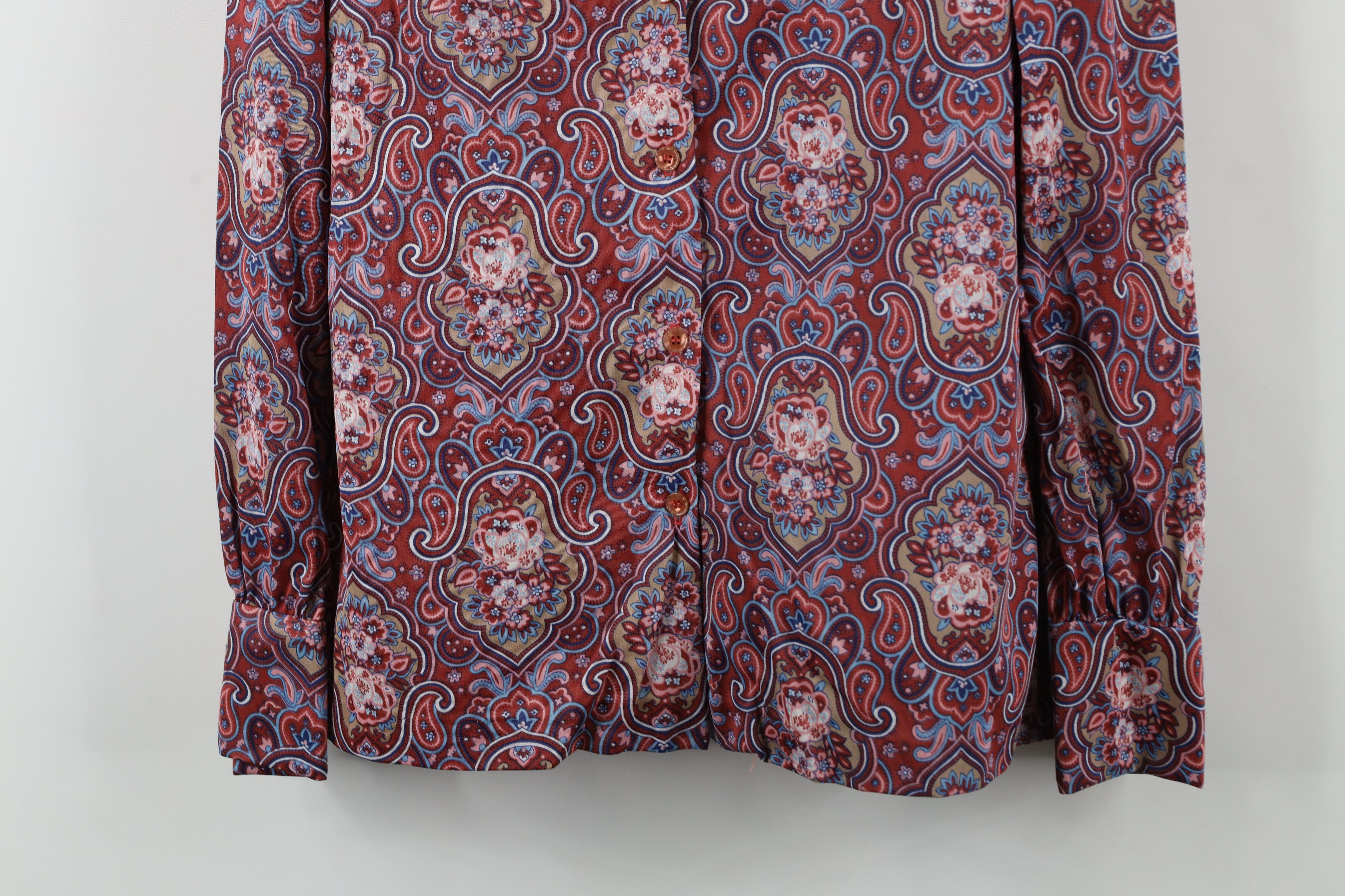 Vintage Vintage 70s Streetwear Knit Collared Button Shirt USA Size M / US 6-8 / IT 42-44 - 3 Thumbnail