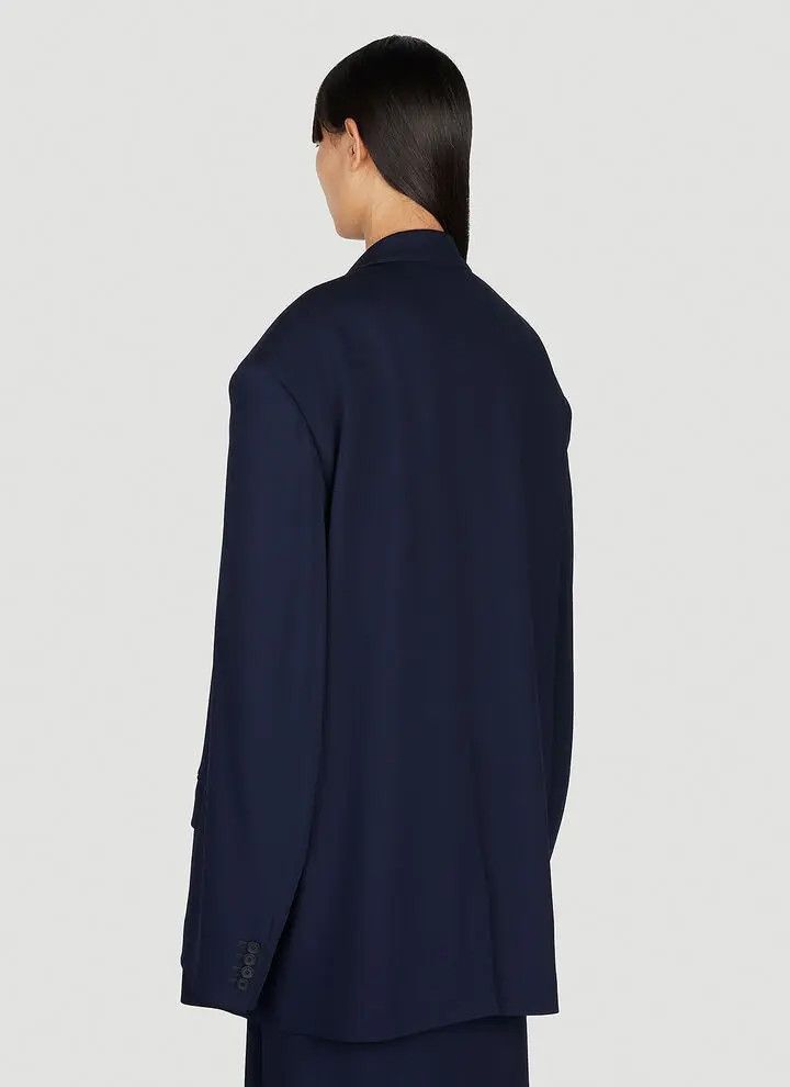 Balenciaga o1bcso1str1124 Oversized Jacket in Navy Blue Size XS / US 0-2 / IT 36-38 - 5 Thumbnail