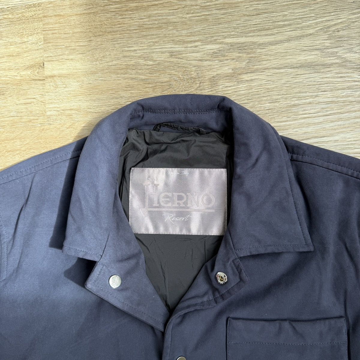 Herno Herno Jacket Woven Snap Front Blue Size US M / EU 48-50 / 2 - 2 Thumbnail