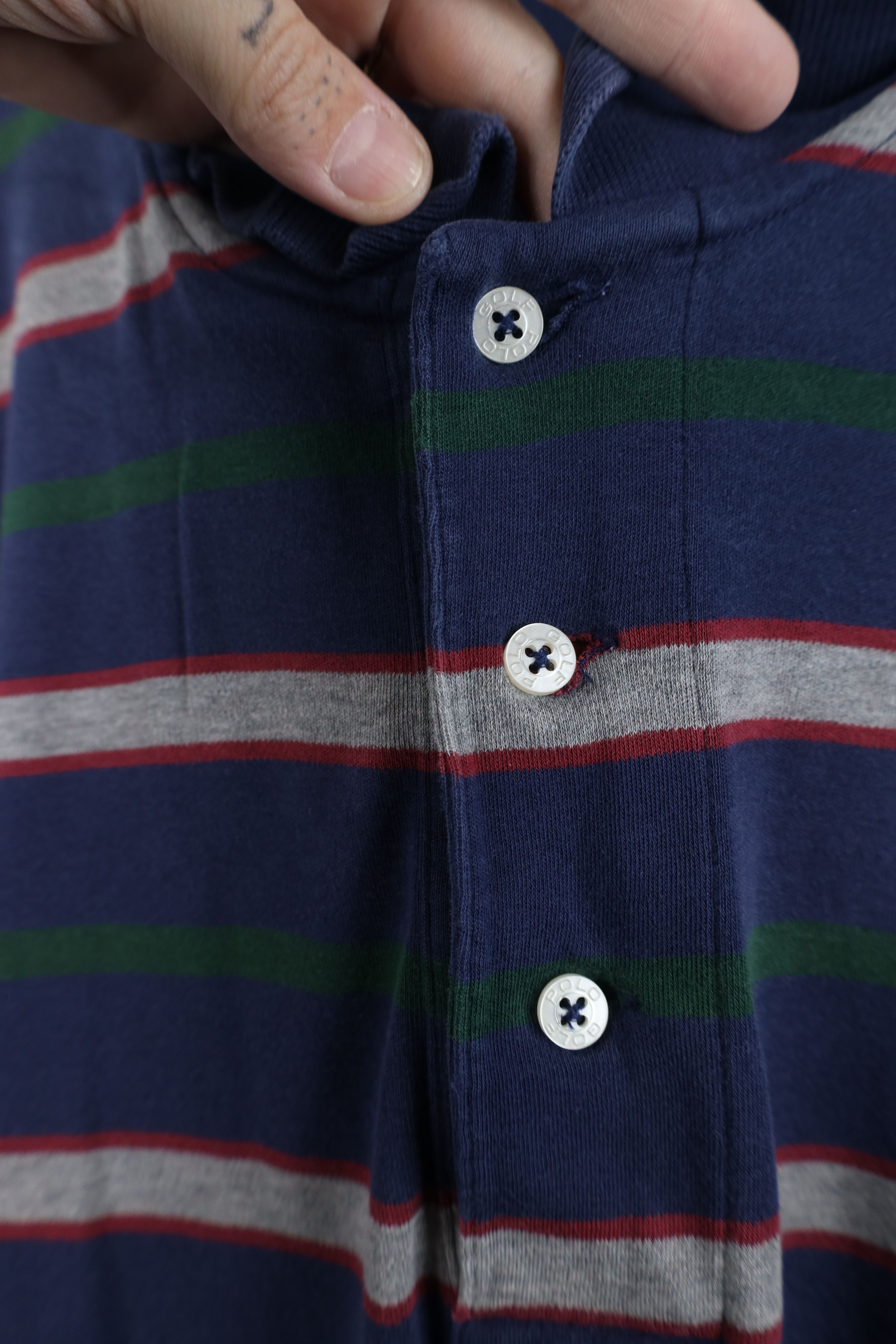 Ralph Lauren Vintage 90s Polo Golf Ralph Lauren Crest Striped Polo USA Size US XXL / EU 58 / 5 - 5 Thumbnail