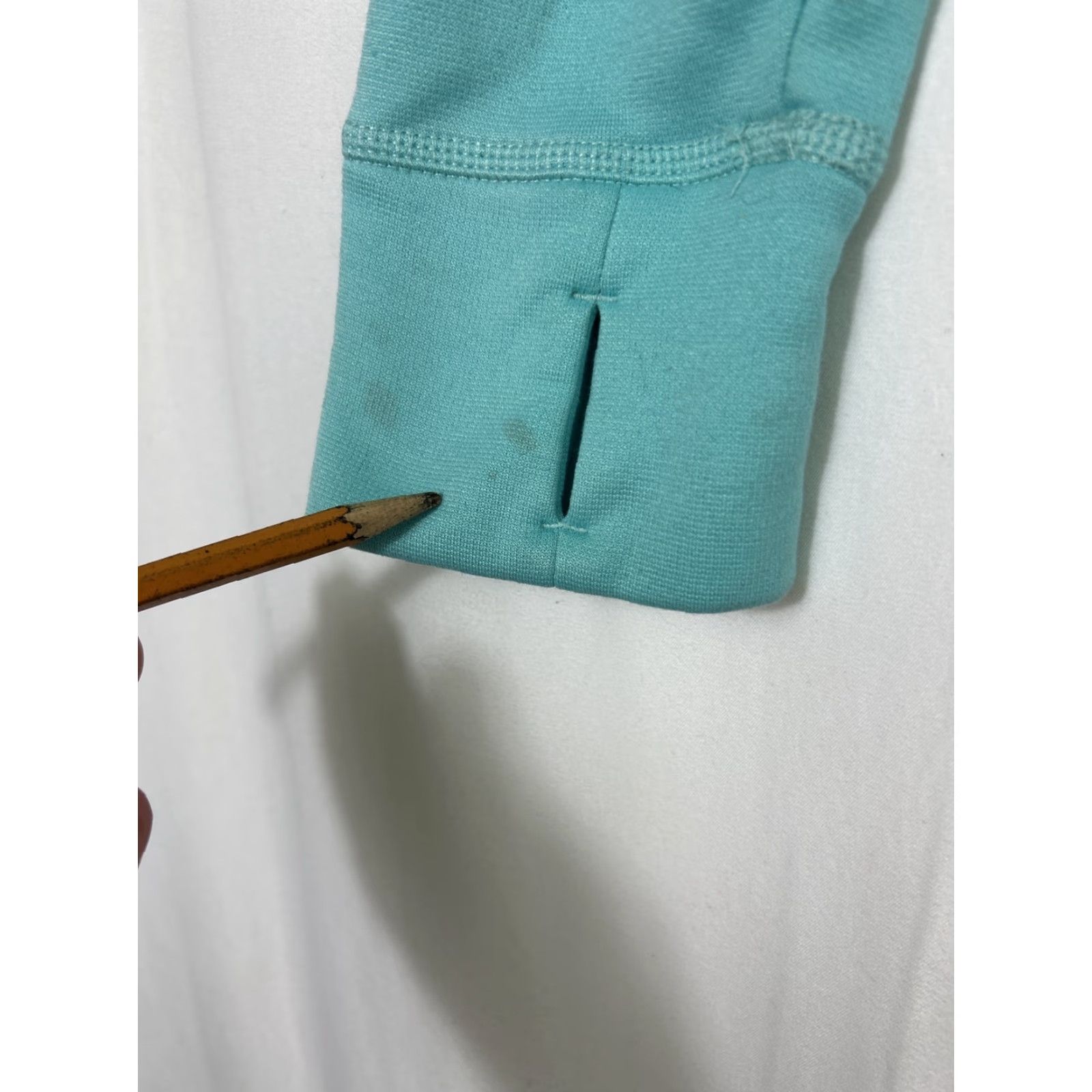 The North Face The North Face Womens Hoodie Large Long Sleeve High Neck Teal Pullover Size L / US 10 / IT 46 - 3 Thumbnail