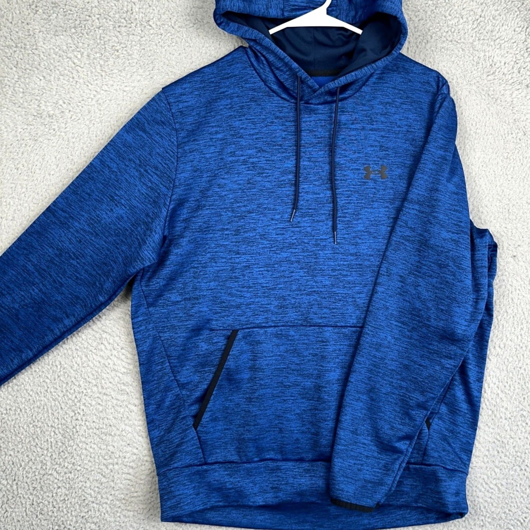 Under Armour Under Armour Hoodie Mens L Blue Space Dye Loose Fit Drawstring Hooded Pullover Sweatshirt Size US L / EU 52-54 / 3 - 2 Thumbnail