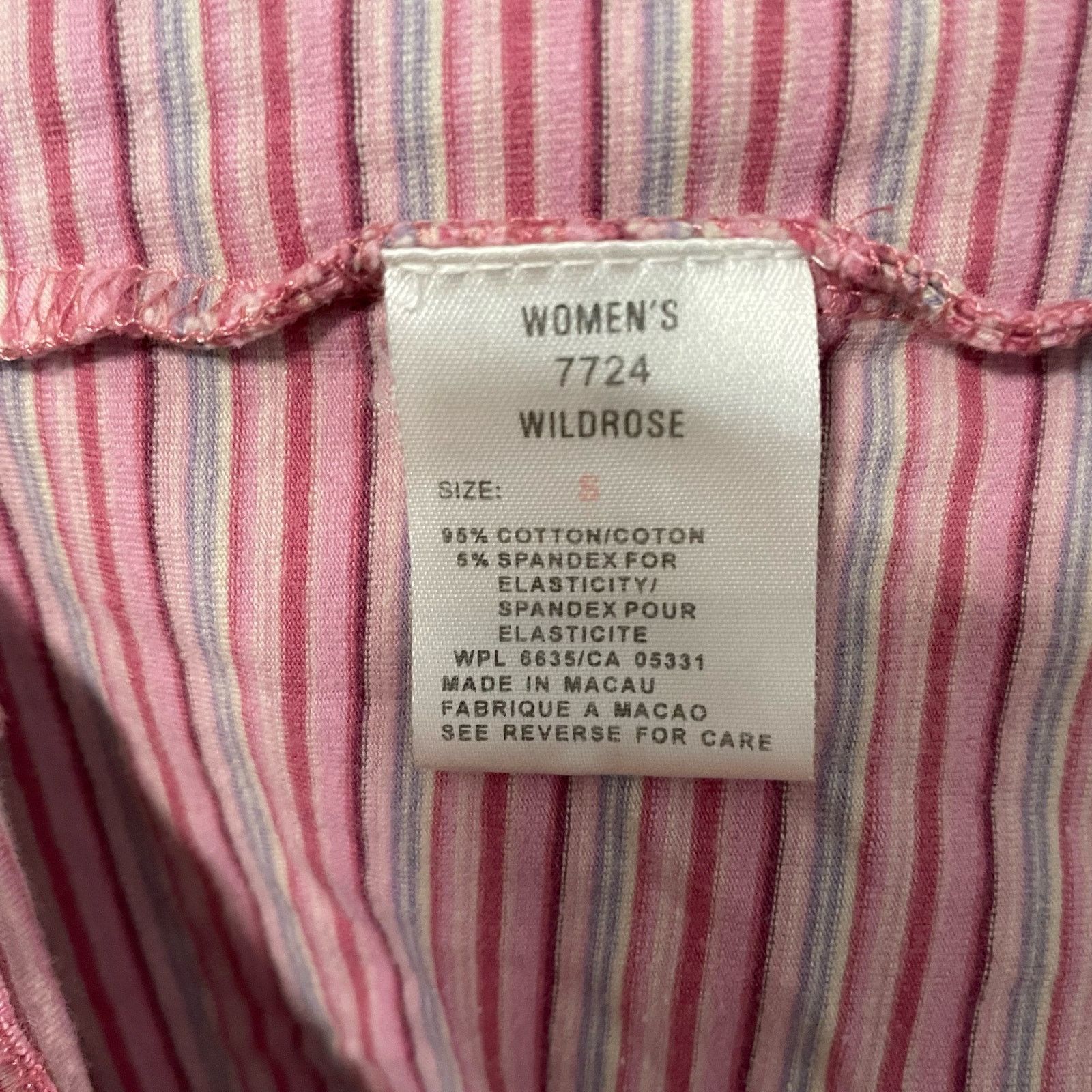 Woolrich Woolen Mills Woolrich Pink Striped Shirt S Womens Short Sleeve Wildrose Size S / US 4 / IT 40 - 4 Thumbnail