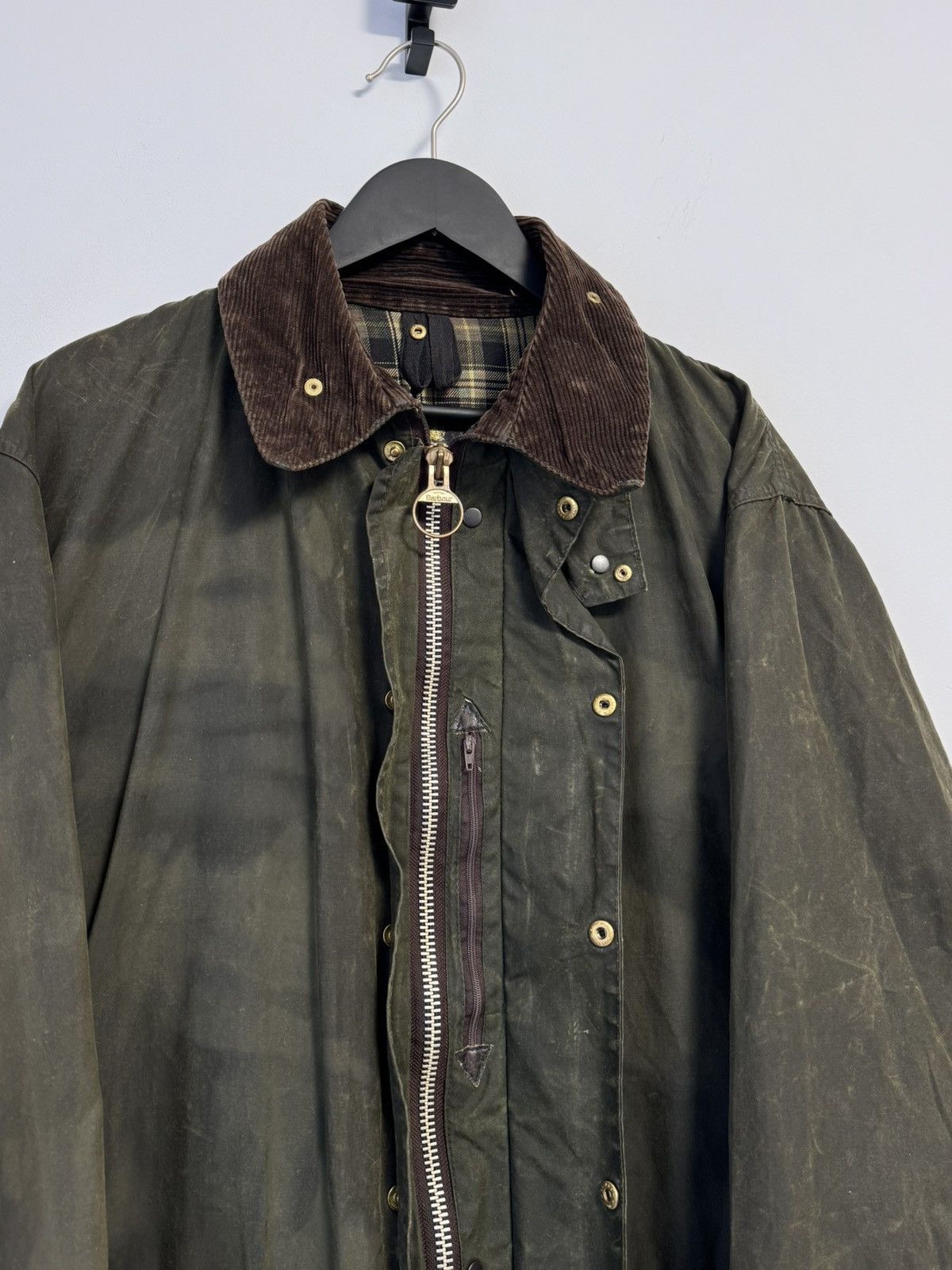 Barbour Vintage Barbour Border Waxed Cotton Mens Jacket Coat Size US XL / EU 56 / 4 - 13 Thumbnail