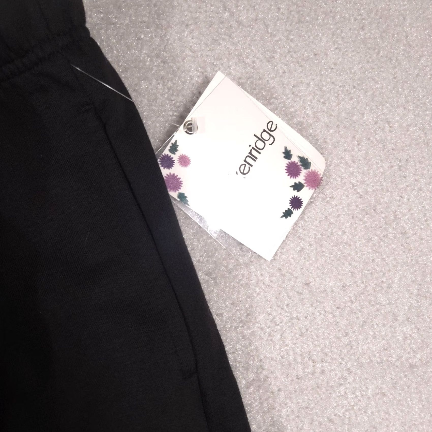 Vintage Breckenridge Sweatpants Womens XL Black Jersey Floral Rhinestone Fall Blooms Size XL / US 12-14 / IT 48-50 - 4 Thumbnail