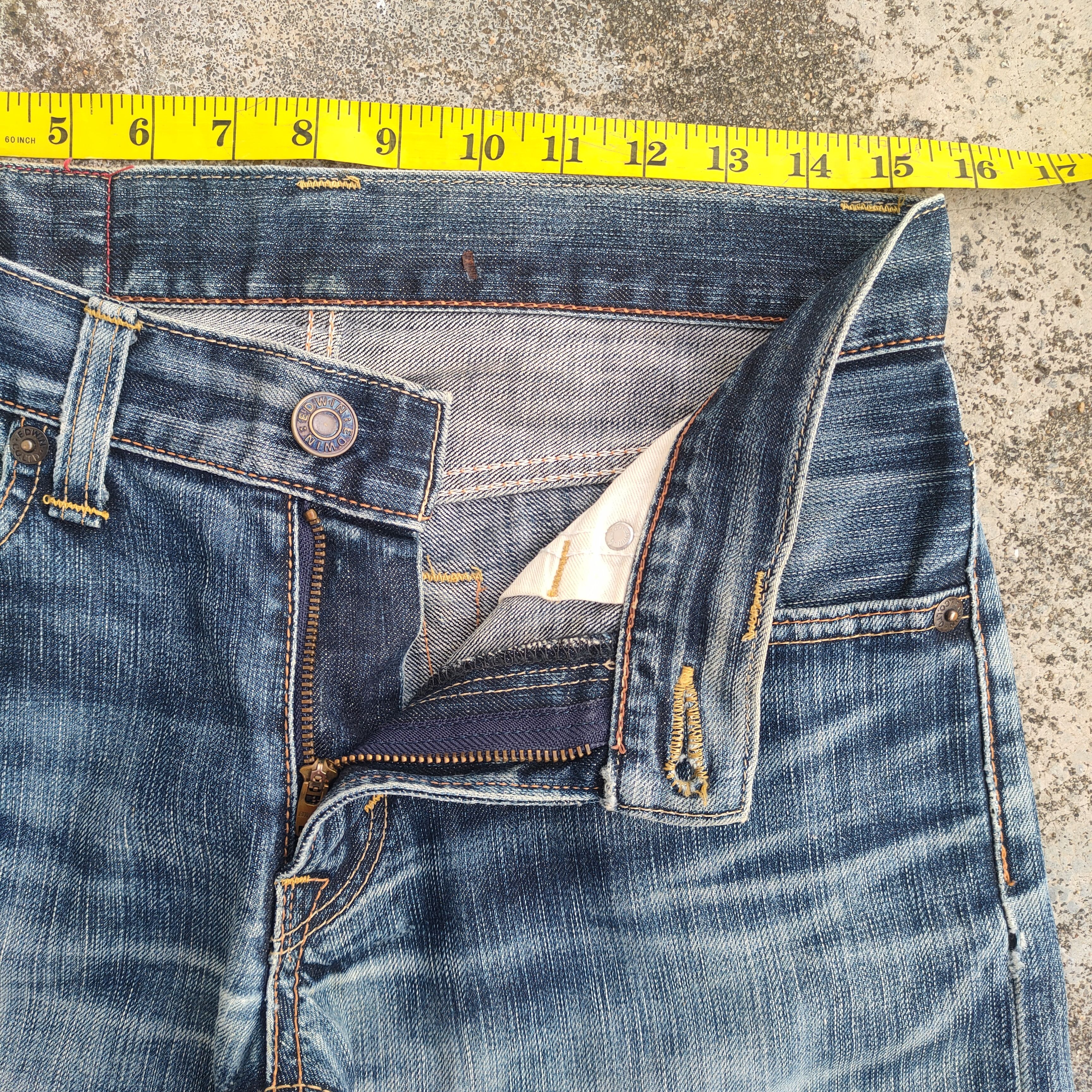 Edwin VINTAGE EDWIN JAPAN FADED RIPPED JEANS DENIM PANTS Size US 31 - 6 Thumbnail