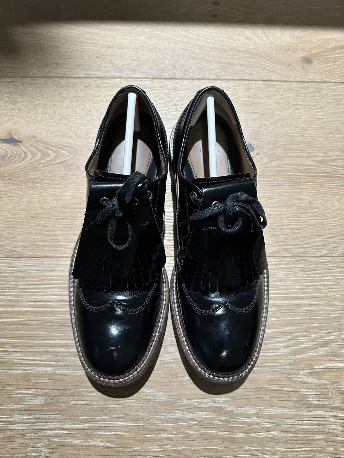 Salvatore Ferragamo Rueda Leather Oxford Womens US 7.5