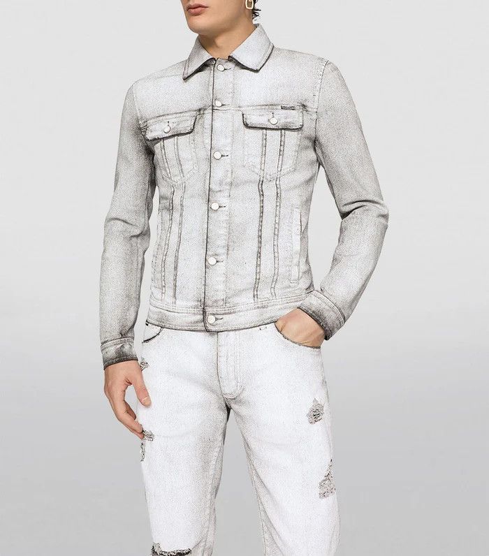 Dolce & Gabbana o1y0125 Denim Jacket in Light Grey Size US S / EU 44-46 / 1 - 4 Thumbnail